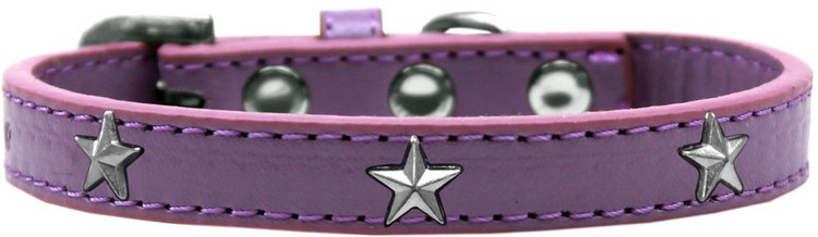 Silver Star Widget Dog Collar Lavender Size 16